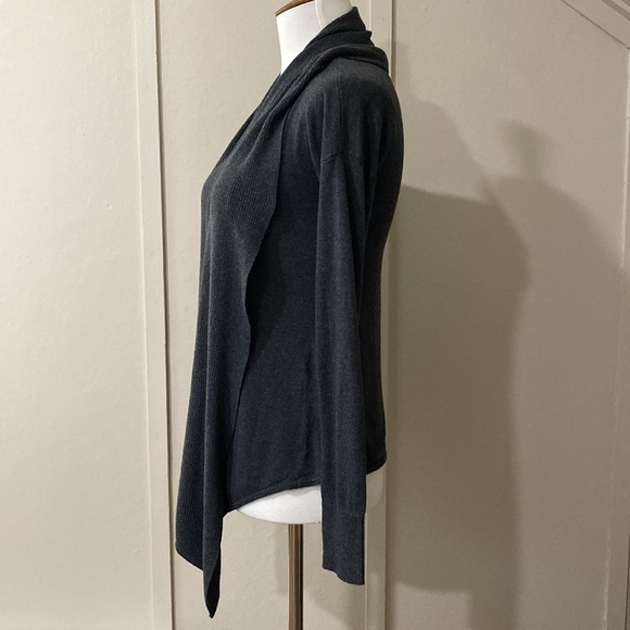 Express Dark Gray Draped Cardigan, Size XS - Picture 4 of 9
